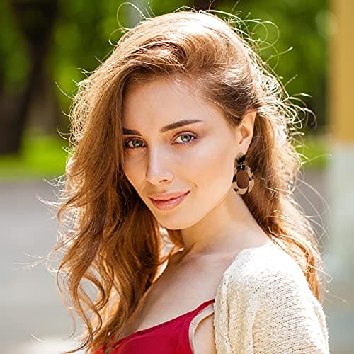 6 Pairs Rattan Earrings Straw Earrings Tassel Woven Bohemian Earring Handmade Wicker Braid Hoop Drop Earring For Women Girls (Charming Series)