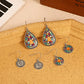 Bohemian Vintage Zinc Dangle Earrings Boho Retro Hollow Metal Dangle Drop Earrings for Women Girls (6pairs)
